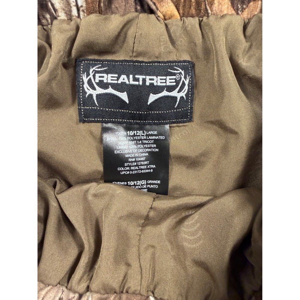 Realtree Xtra Camo Youth Pants Size 10/12 Large Hunting Outdoor Zippers 12783RT - Picture 7 of 10